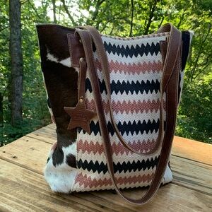 Myra Bag Brown and Black Shoulder Bag